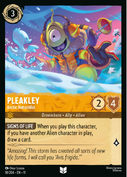Pleakley - Arctic Naturalist single card from Disney Lorcana