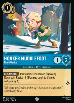 Honker Muddlefoot - Timid Genius single card from Disney Lorcana