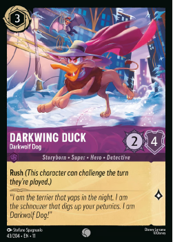 Darkwing Duck - Darkwolf Dog single card from Disney Lorcana