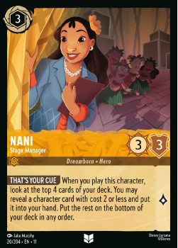 Nani - Stage Manager (FOIL) single card from Disney Lorcana