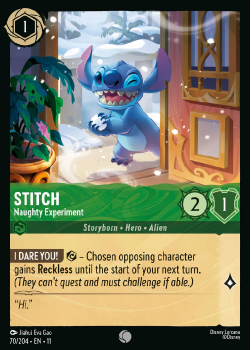 Stitch - Naughty Experiment single card from Disney Lorcana