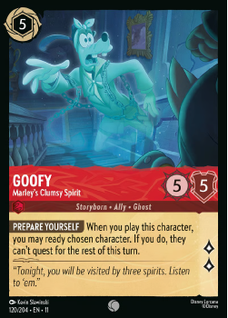 Goofy - Marley's Clumsy Spirit single card from Disney Lorcana