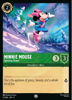 Minnie Mouse - Spinning Skater single card from Disney Lorcana