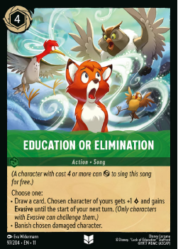 Education or Elimination single card from Disney Lorcana