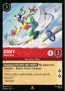 Goofy - Klutzy Skier single card from Disney Lorcana
