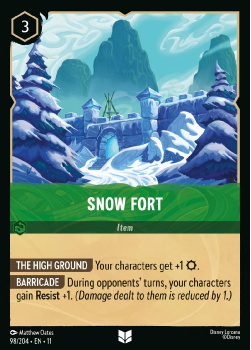 Snow Fort single card from Disney Lorcana