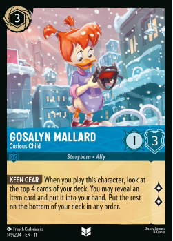 Gosalyn Mallard - Curious Child single card from Disney Lorcana