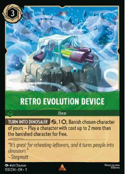 Retro Evolution Device single card from Disney Lorcana