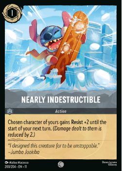 Nearly Indestructible single card from Disney Lorcana