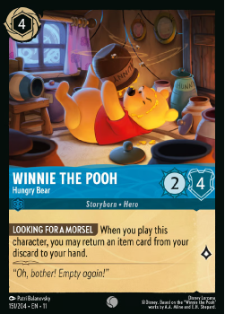 Winnie the Pooh - Hungry Bear single card from Disney Lorcana