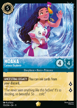 Moana - Curious Explorer single card from Disney Lorcana
