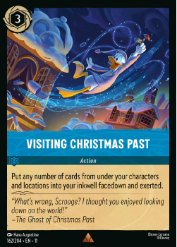 Visiting Christmas Past single card from Disney Lorcana