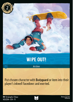 Wipe Out! single card from Disney Lorcana