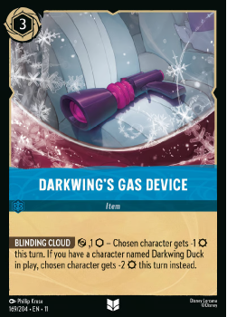 Darkwing's Gas Device single card from Disney Lorcana