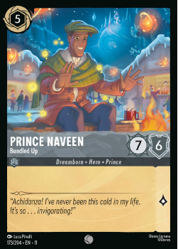 Prince Naveen - Bundled Up single card from Disney Lorcana