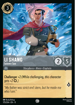 Li Shang - Solemn Son single card from Disney Lorcana