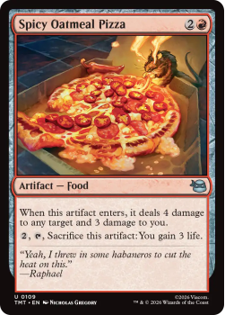 Spicy Oatmeal Pizza (FOIL) single card from Magic: the Gathering