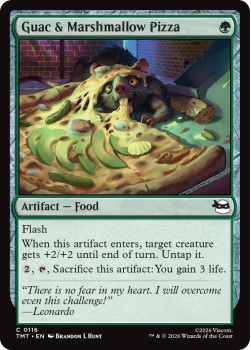 Guac & Marshmallow Pizza single card from Magic: the Gathering