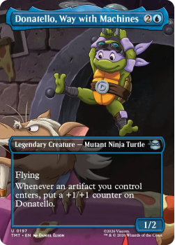 Donatello, Way with Machines (BORDERLESS) single card from Magic: the Gathering