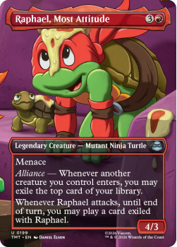 Raphael, Most Attitude (BORDERLESS) single card from Magic: the Gathering