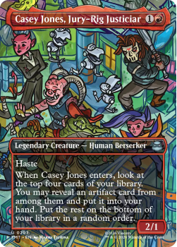 Casey Jones, Jury-Rig Justiciar (BORDERLESS) single card from Magic: the Gathering