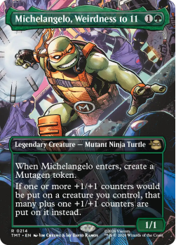 Michelangelo, Weirdness to 11 (BORDERLESS) (FOIL) single card from Magic: the Gathering