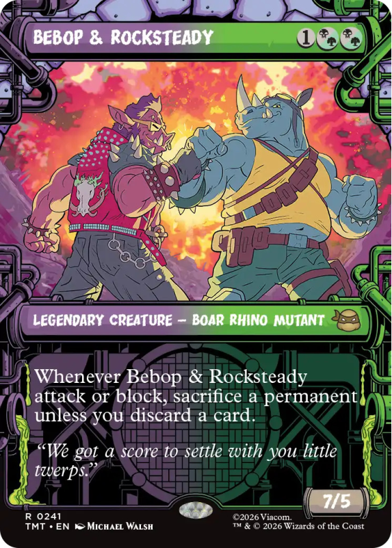 Bebop & Rocksteady (SHOWCASE) : 0241 TEENAGE MUTANT NINJA TURTLES - Magic the Gathering Single Card Bebop & Rocksteady (SHOWCASE) : 0241 TEENAGE MUTANT NINJA TURTLES - Magic the Gathering Single Card