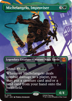 Michelangelo, Improviser (BORDERLESS) (FOIL) single card from Magic: the Gathering