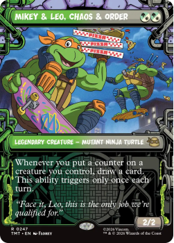 Mikey & Leo, Chaos & Order (SHOWCASE) single card from Magic: the Gathering
