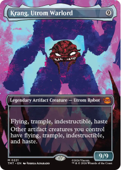 Krang, Utrom Warlord (BORDERLESS) (FOIL) single card from Magic: the Gathering