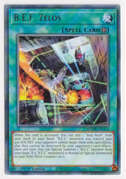 B.E.F. Zelos (Rare) single card from Yu-Gi-Oh!
