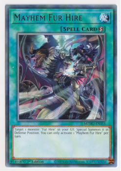 Mayhem Fur Hire (Rare) single card from Yu-Gi-Oh!