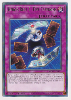 Hero's Rule 1: Five Freedoms (Rare) single card from Yu-Gi-Oh!