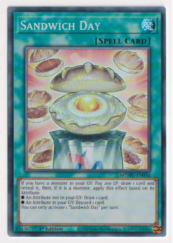 Sandwich Day (Super Rare) single card from Yu-Gi-Oh!