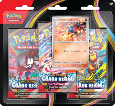 Pokemon Mega Evolution Chaos Rising 3 Pack Blister Charmeleon