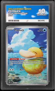 Psyduck (ILLUSTRATION RARE) : 226/217 MEGA EVOLUTION ASCENDED HEROES - ACE GRADING Graded Card – 10 GEM MINT