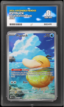 Psyduck (ILLUSTRATION RARE) : 226/217 MEGA EVOLUTION ASCENDED HEROES - ACE GRADING Graded Card – 8 NM-MT