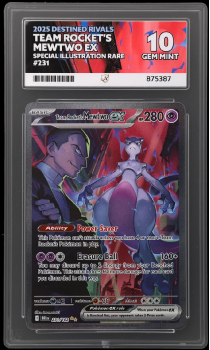 Team Rockets Mewtwo EX (SPECIAL ILLUSTRATION RARE) : 231/182 DESTINED RIVALS - ACE GRADING Graded Card Graded Card - 10 GEM MINT
