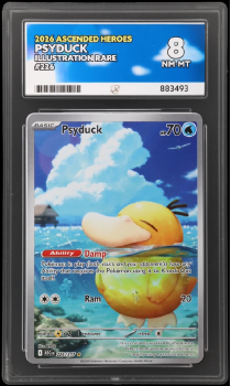 Psyduck (ILLUSTRATION RARE) : 226/217 MEGA EVOLUTION ASCENDED HEROES - ACE GRADING Graded Card – 8 NM-MT