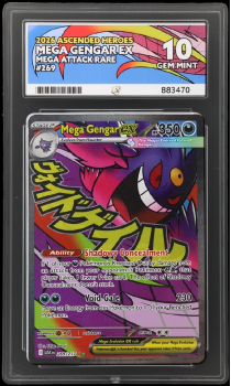 Mega Gengar EX (MEGA ATTACK RARE) : 269/217 MEGA EVOLUTION ASCENDED HEROES - ACE GRADING Graded Card – 10 GEM MINT