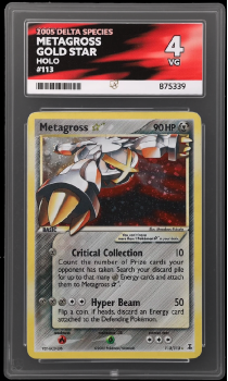 Metagross Gold Star (HOLO) : 113/113 DELTA SPECIES - ACE GRADING Graded Card – 4 VG