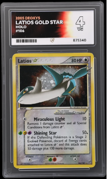 Latios Gold Star (HOLO) : 106/107 DEOXYS - ACE GRADING Graded Card – 4 VG