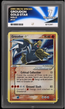 Groudon Gold Star (HOLO) : 111/113 DELTA SPECIES - ACE GRADING Graded Card – 7 NEAR MINT