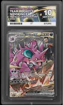 Team Rockets Nidoking EX (SPECIAL ILLUSTRATION RARE) : 233/182 DESTINED RIVALS - ACE GRADING Graded Card Graded Card - 10 GEM MINT