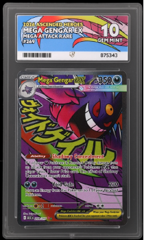 Mega Gengar EX (MEGA ATTACK RARE) : 269/217 MEGA EVOLUTION ASCENDED HEROES - ACE GRADING Graded Card – 10 GEM MINT