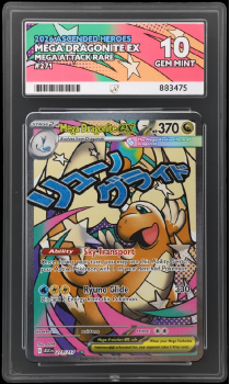 Mega Dragonite EX (MEGA ATTACK RARE) : 271/217 MEGA EVOLUTION ASCENDED HEROES - ACE GRADING Graded Card – 10 GEM MINT