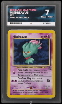 Misdreavus (BLACK STAR PROMO) : 039 POKEMON LEAGUE - ACE GRADING Graded Card – 7 NEAR MINT