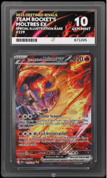 Team Rockets Moltres EX (SPECIAL ILLUSTRATION RARE) : 229/182 DESTINED RIVALS - ACE GRADING Graded Card Graded Card - 10 GEM MINT