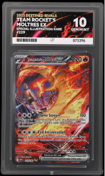 Team Rockets Moltres EX (SPECIAL ILLUSTRATION RARE) : 229/182 DESTINED RIVALS - ACE GRADING Graded Card Graded Card - 10 GEM MINT