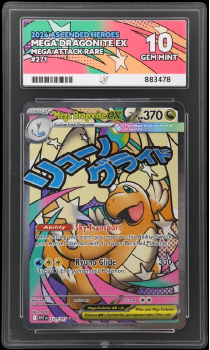 Mega Dragonite EX (MEGA ATTACK RARE) : 271/217 MEGA EVOLUTION ASCENDED HEROES - ACE GRADING Graded Card – 10 GEM MINT